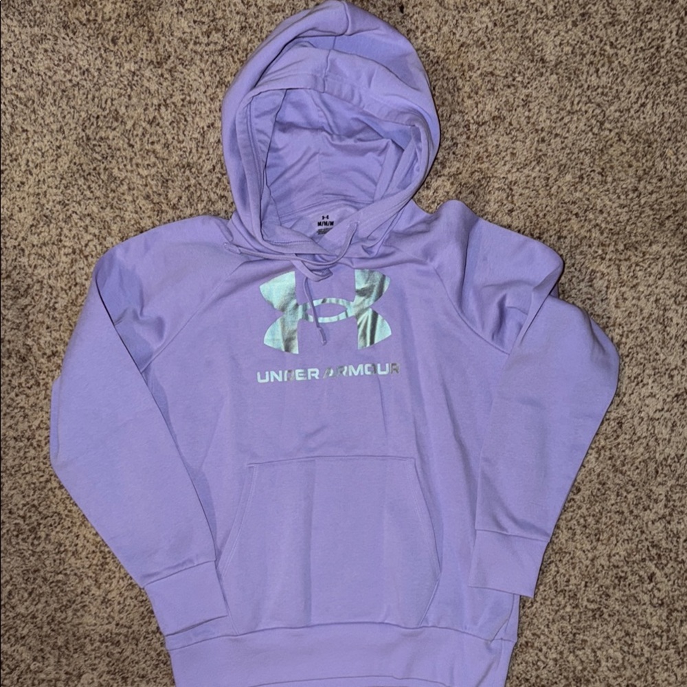 Under Armour Lavender Hoodie with Iridescent Logo nwt